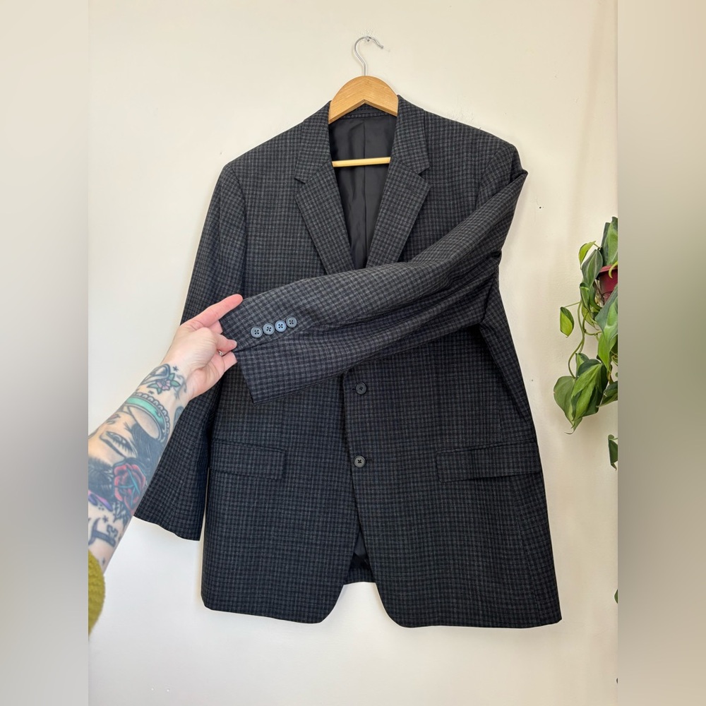 Theory Standard Checked Blazer In Wool - Picture 6 of 13